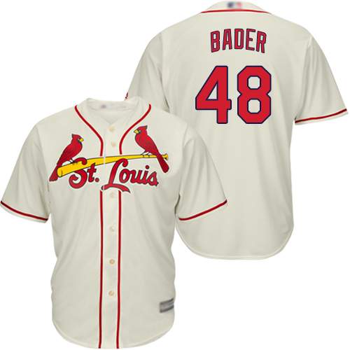 Cardinals #48 Harrison Bader Cream New Cool Base Stitched Baseball Jersey Cardinals #48 Harrison Bader Cream New Cool Base Stitched Baseball Jersey