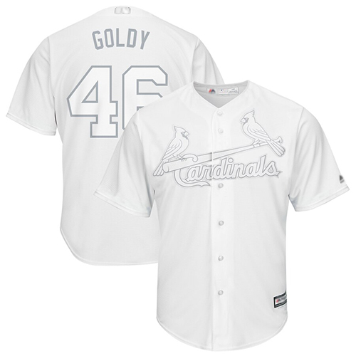 Cardinals #46 Paul Goldschmidt White "Goldy" Players Weekend Cool Base Stitched Baseball Jersey