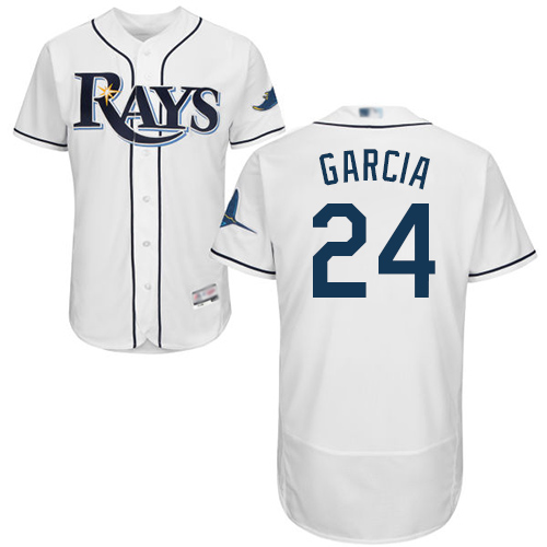 Rays #24 Avisail Garcia White Flexbase Authentic Collection Stitched Baseball Jersey