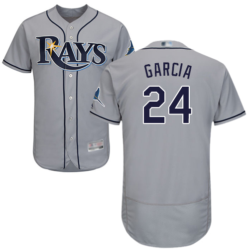 Rays #24 Avisail Garcia Grey Flexbase Authentic Collection Stitched Baseball Jersey