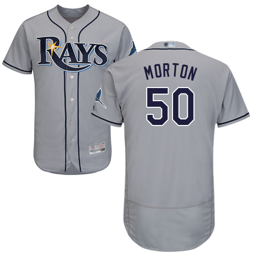 Rays #50 Charlie Morton Grey Flexbase Authentic Collection Stitched Baseball Jersey
