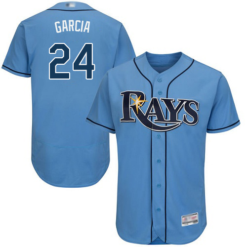 Rays #24 Avisail Garcia Light Blue Flexbase Authentic Collection Stitched Baseball Jersey