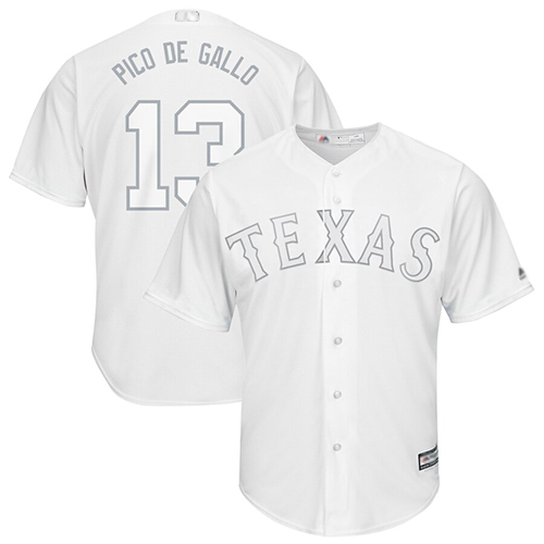Rangers #13 Joey Gallo White "Pico de Gallo" Players Weekend Cool Base Stitched Baseball Jersey