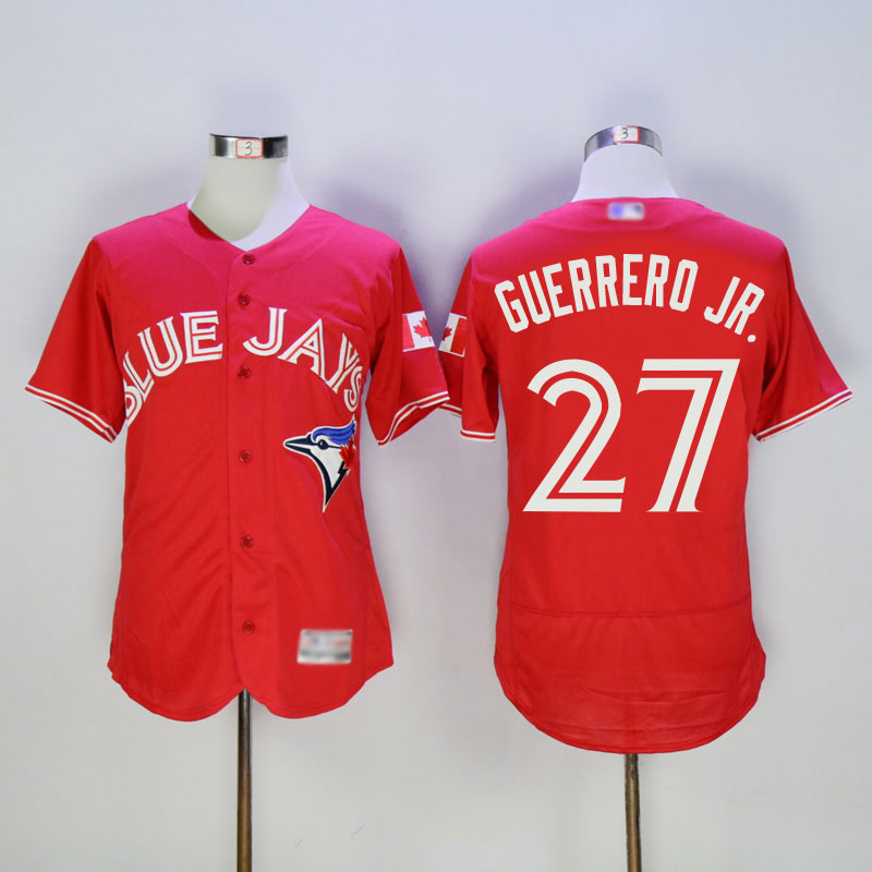 Blue Jays #27 Vladimir Guerrero Jr. Red New Cool Base Canada Day Stitched Baseball Jersey Blue Jays #27 Vladimir Guerrero Jr. Red New Cool Base Canada Day Stitched Baseball Jersey