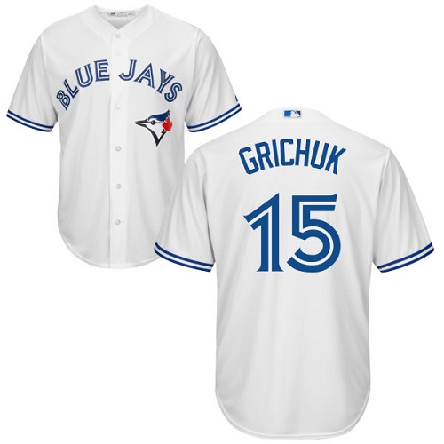 Blue Jays #15 Randal Grichuk White New Cool Base Stitched Baseball Jersey