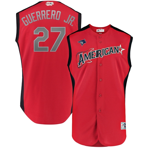 Blue Jays #27 Vladimir Guerrero Jr. Red 2019 All-Star American League Stitched Baseball Jersey