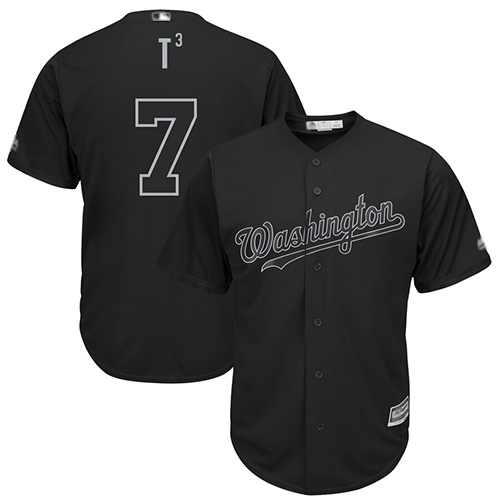 Nationals #7 Trea Turner Black "T3" Players Weekend Cool Base Stitched Baseball Jersey Nationals #7 Trea Turner Black "T3" Players Weekend Cool Base Stitched Baseball Jersey