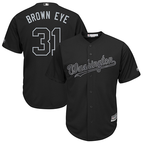 Nationals #31 Max Scherzer Black "Brown Eye" Players Weekend Cool Base Stitched Baseball Jersey