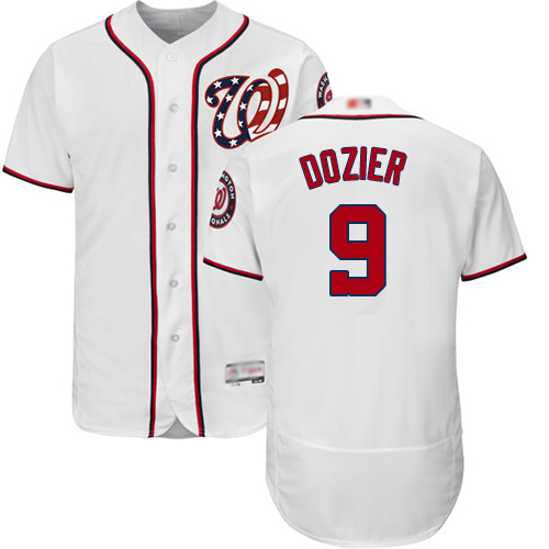Nationals #9 Brian Dozier White Flexbase Authentic Collection Stitched Baseball Jersey Nationals #9 Brian Dozier White Flexbase Authentic Collection Stitched Baseball Jersey