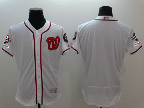 Nationals Blank White Flexbase Authentic Collection 2019 World Series Champions Stitched MLB Jersey
