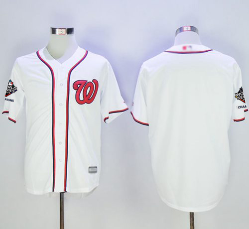 Nationals Blank White New Cool Base 2019 World Series Champions Stitched MLB Jersey