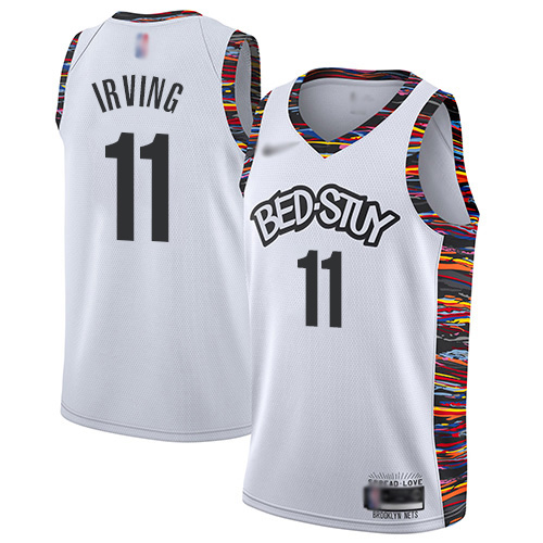 Nets #11 Kyrie Irving White Basketball Swingman City Edition 2019/20 Jersey