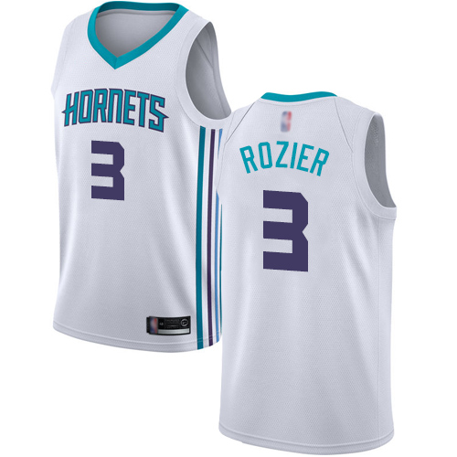 Hornets #3 Terry Rozier White Basketball Jordan Swingman Association Edition Jersey
