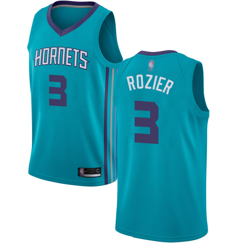 Hornets #3 Terry Rozier Teal Basketball Jordan Swingman Icon Edition Jersey