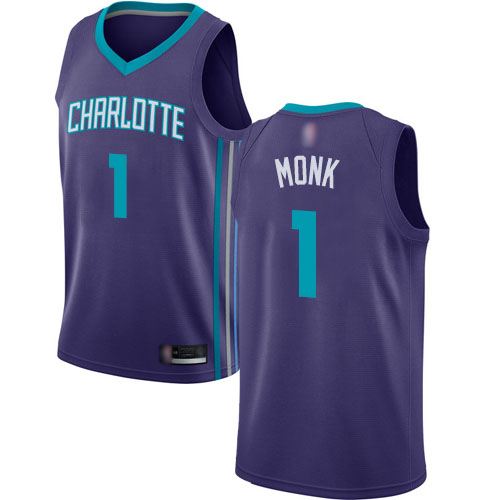 Hornets #1 Malik Monk Purple Basketball Jordan Swingman Statement Edition Jersey