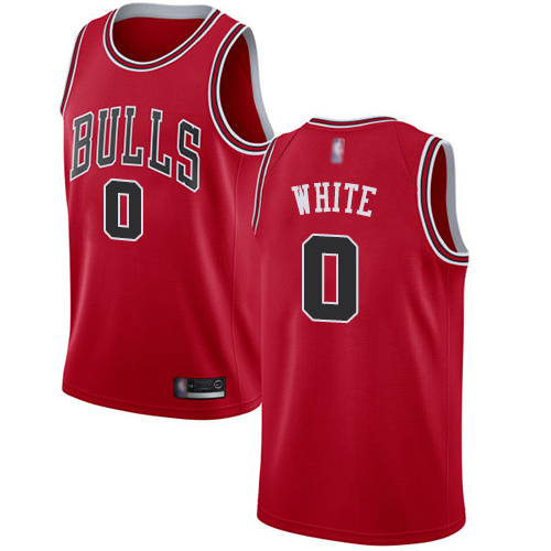 Bulls #0 Coby White Red Basketball Swingman Icon Edition Jersey