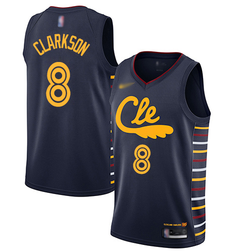 Cavaliers #8 Jordan Clarkson Navy Basketball Swingman City Edition 2019/20 Jersey
