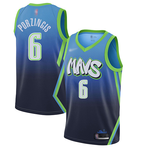 Mavericks #6 Kristaps Porzingis Black Basketball Swingman City Edition Jersey Mavericks #6 Kristaps Porzingis Black Basketball Swingman City Edition Jersey