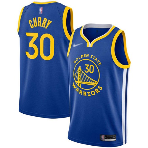 Warriors #30 Stephen Curry Blue Basketball Swingman Icon Edition 2019/2020 Jersey