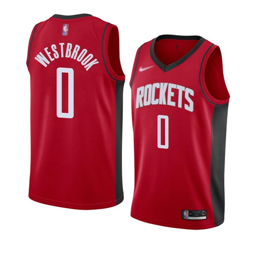 Rockets #0 Russell Westbrook Red Basketball Swingman Icon Edition 2019/2020 Jersey