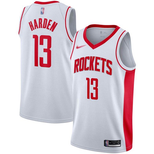 Rockets #13 James Harden White Basketball Swingman Association Edition 2019/2020 Jersey