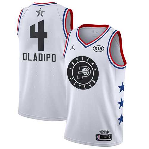 Nike Pacers #4 Victor Oladipo White NBA Jordan Swingman 2019 All-Star Game Jersey