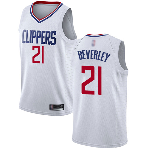 Clippers #21 Patrick Beverley White Basketball Swingman Association Edition Jersey