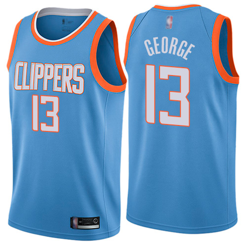 Clippers #13 Paul George Blue Basketball Swingman City Edition Jersey