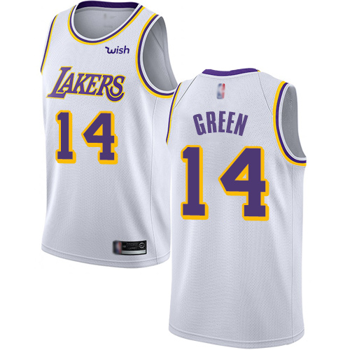 Lakers #14 Danny Green White Basketball Swingman Association Edition Jersey