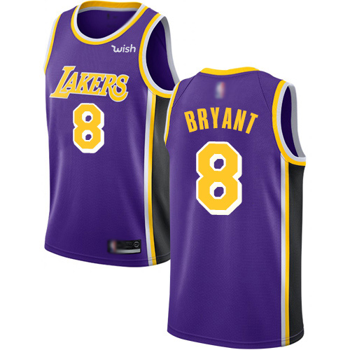 Lakers #8 Kobe Bryant Purple Basketball Swingman Statement Edition Jersey