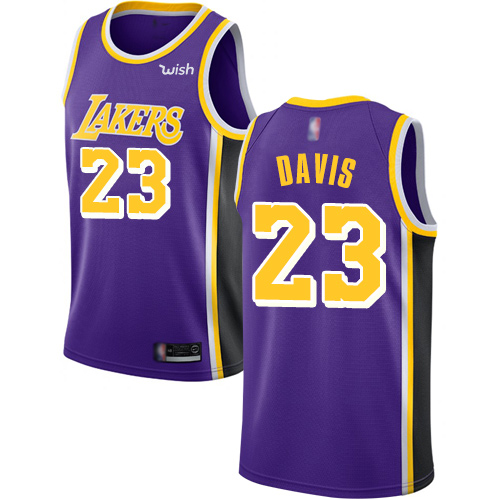 Lakers #23 Anthony Davis Purple Basketball Swingman Statement Edition Jersey