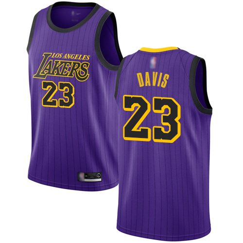 Lakers #23 Anthony Davis Purple Basketball Swingman City Edition 2018/19 Jersey