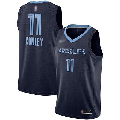 Grizzlies #11 Mike Conley Navy Blue Basketball Swingman Icon Edition Jersey
