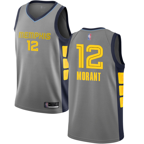 Grizzlies #12 Ja Morant Gray Basketball Swingman City Edition 2018/19 Jersey