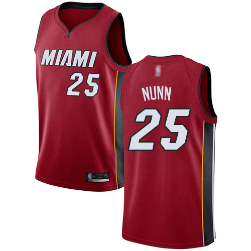 Heat #25 Kendrick Nunn Red Basketball Swingman Statement Edition Jersey