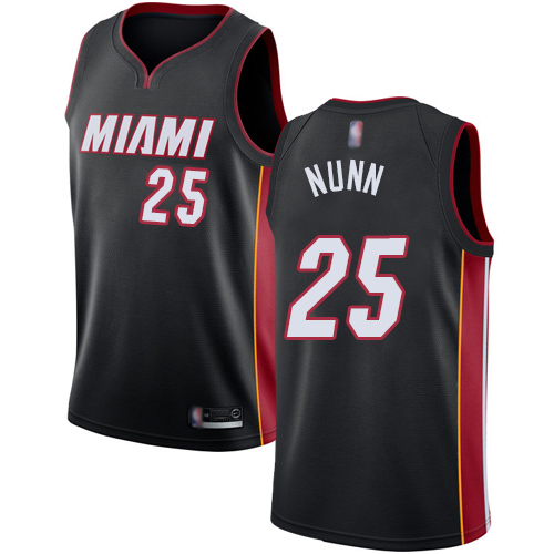 Heat #25 Kendrick Nunn Black Basketball Swingman Icon Edition Jersey