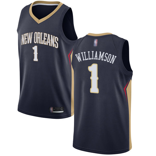 Pelicans #1 Zion Williamson Navy Basketball Swingman Icon Edition Jersey Pelicans #1 Zion Williamson Navy Basketball Swingman Icon Edition Jersey