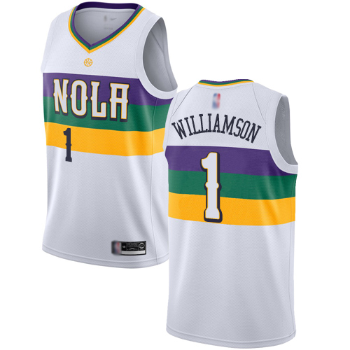 Pelicans #1 Zion Williamson White Basketball Swingman City Edition 2018/19 Jersey Pelicans #1 Zion Williamson White Basketball Swingman City Edition 2018/19 Jersey