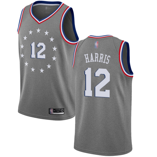76ers #12 Tobias Harris Gray Basketball Swingman City Edition 2018/19 Jersey