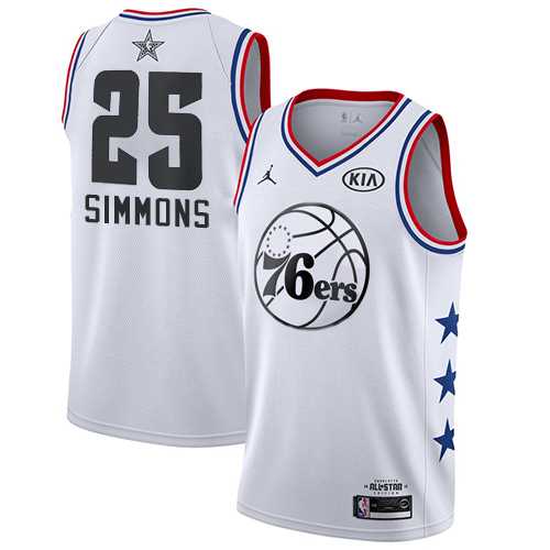 Nike 76ers #25 Ben Simmons White NBA Jordan Swingman 2019 All-Star Game Jersey