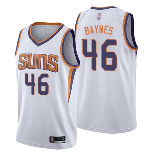 Suns #46 Aron Baynes White Basketball Swingman Association Edition Jersey