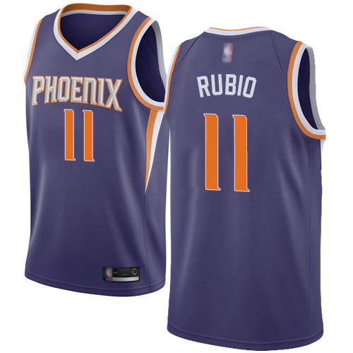 Suns #11 Ricky Rubio Purple Basketball Swingman Icon Edition Jersey
