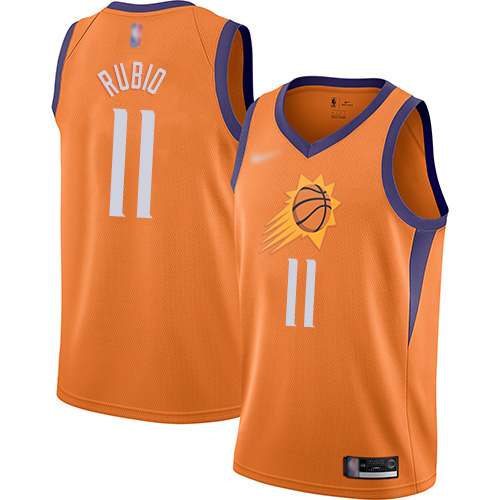 Suns #11 Ricky Rubio Orange Basketball Swingman Statement Edition 2019/2020 Jersey