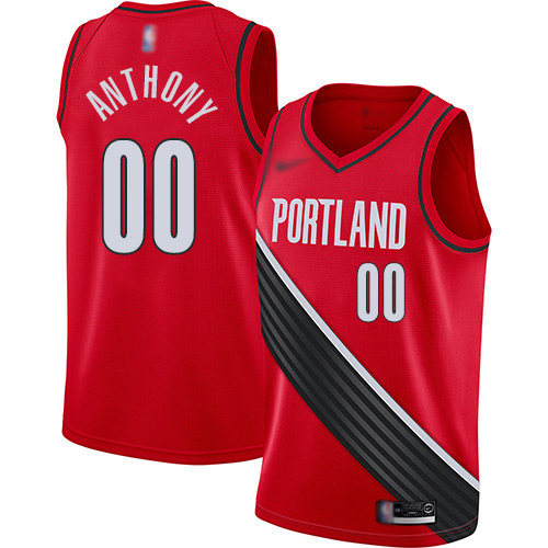 Blazers #00 Carmelo Anthony Red Basketball Swingman Statement Edition 2019/2020 Jersey