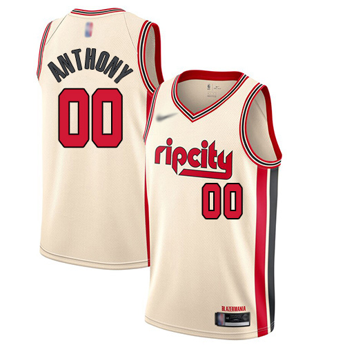 Blazers #00 Carmelo Anthony Cream Basketball Swingman City Edition 2019/20 Jersey