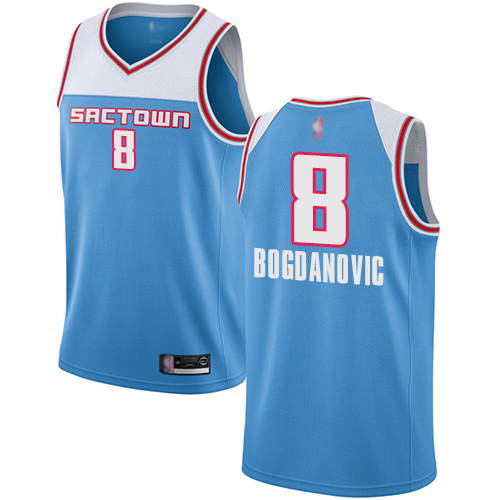 Kings #8 Bogdan Bogdanovic Blue Basketball Swingman City Edition 2018/19 Jersey