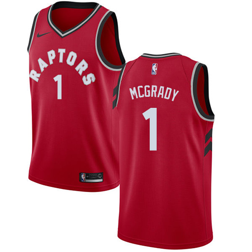 Nike Raptors #1 Tracy Mcgrady Red NBA Swingman Icon Edition Jersey