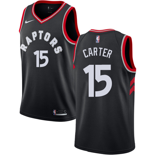 Nike Raptors #15 Vince Carter Black NBA Swingman Statement Edition Jersey