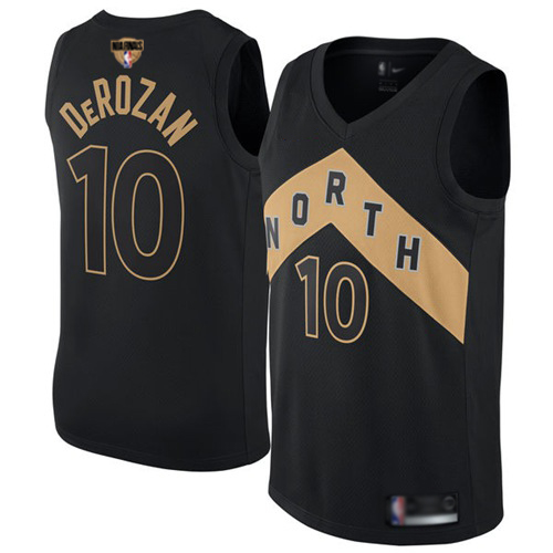 Raptors #10 DeMar DeRozan Black 2019 Finals Bound Basketball Swingman City Edition Jersey Raptors #10 DeMar DeRozan Black 2019 Finals Bound Basketball Swingman City Edition Jersey
