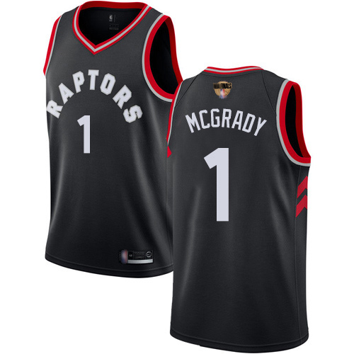 Raptors #1 Tracy Mcgrady Black 2019 Finals Bound Basketball Swingman Statement Edition Jersey Raptors #1 Tracy Mcgrady Black 2019 Finals Bound Basketball Swingman Statement Edition Jersey